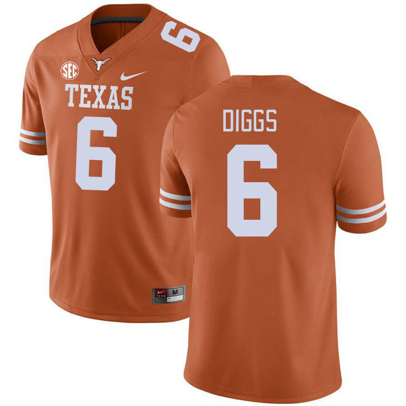 # 6 Quandre Diggs Texas Longhorns Jerseys Football Stitched-Orange